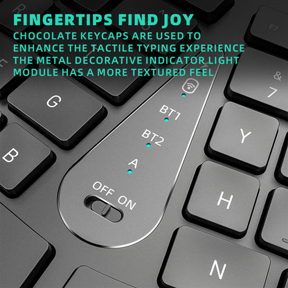 Comfortable Wireless Ergonomic Keyboard With Palm Rest MultiDevice Rechargeable Bluetooth Keyboard  4