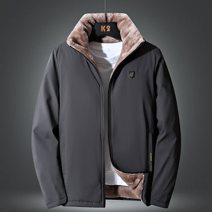 Men Fashion Casual Coat, Men Winter Windproof Jacket, Thick Fleece Outdoor Classic Jacket Men