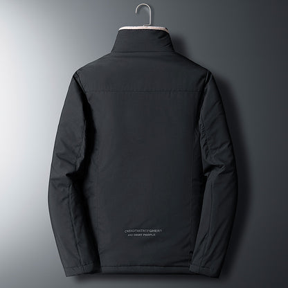 Men Fashion Casual Coat Men Winter Windproof Jacket Thick Fleece Outdoor Classic Jacket Men 1