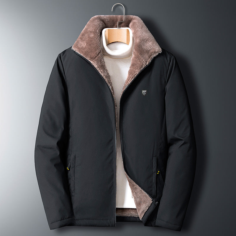 Men Fashion Casual Coat Men Winter Windproof Jacket Thick Fleece Outdoor Classic Jacket Men 5