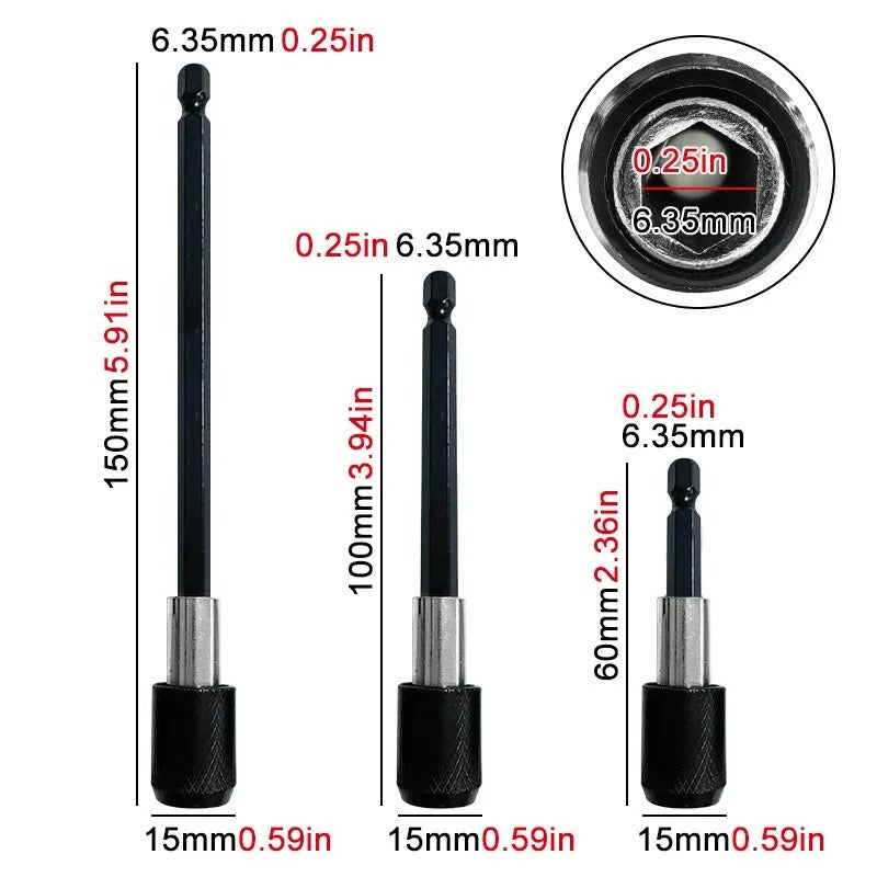 Electric Drill Driver Quick Release Extension Rod Hexagonal Selflocking Tool Screwdriver Extension