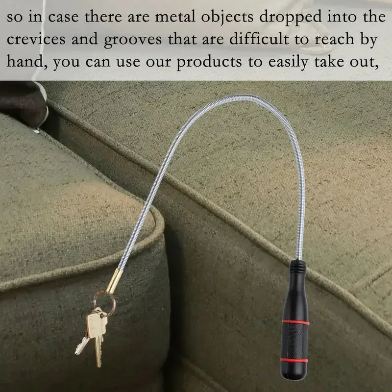 Flexible Magnetic Bar Pickup Tool Bendable Snake, Ideal for Locating Falling Objects and Sink Drains