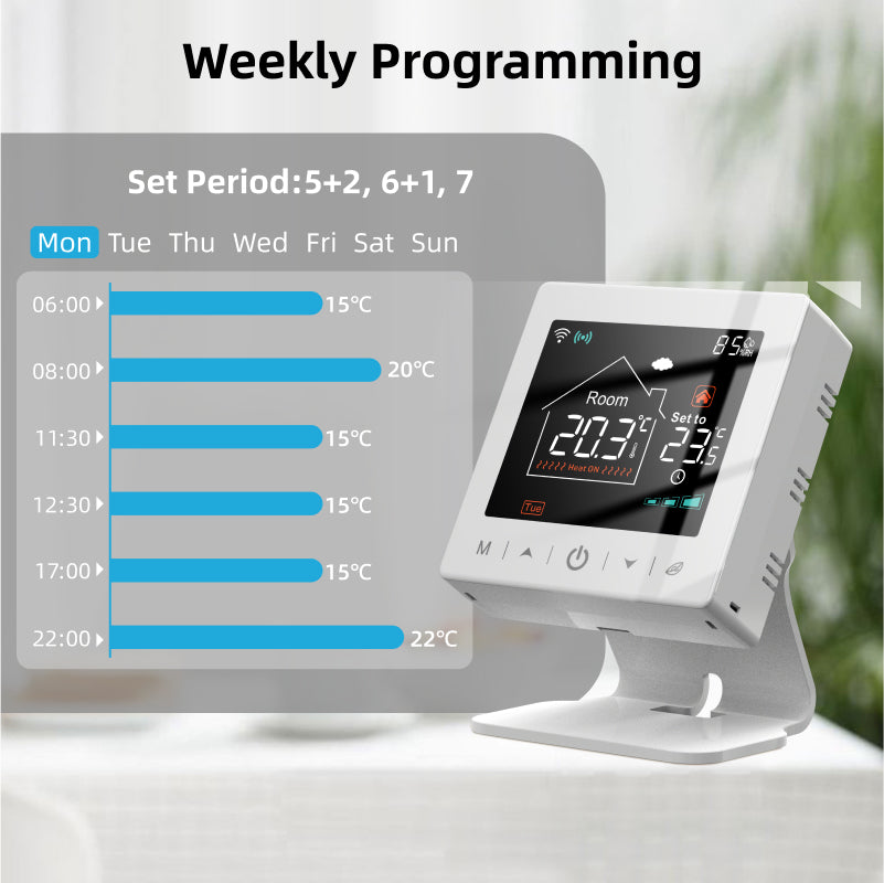 Smart WiFi Thermostat Wireless Temperature Controller Heating Water Gas Boiler USB Battery Powered  3