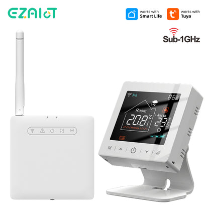 Smart WiFi Thermostat Wireless Temperature Controller Heating Water Gas Boiler USB Battery Powered  6