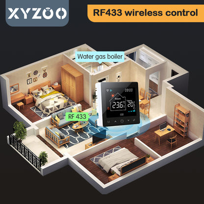 Smart Wireless Thermostat For Gas Boiler WiFi Programmable Temperature Controller Works With Google 2