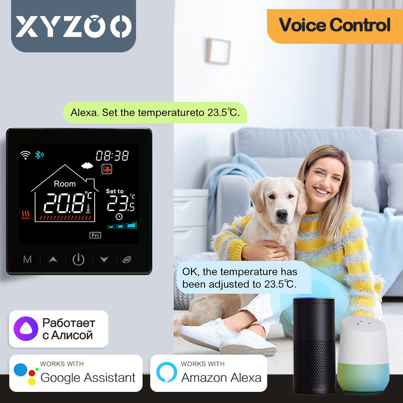 Smart Wireless Thermostat For Gas Boiler WiFi Programmable Temperature Controller Works With Google 5