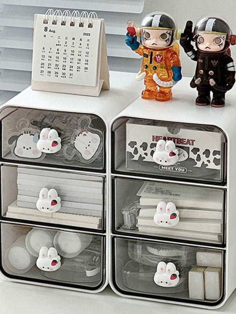 Desktop Drawer Box Desk Pen Holder, Cosmetic Storage Shelf, Hair Accessories Organizer for Home, School, Office