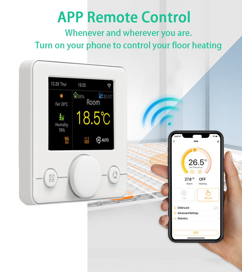 Smart WiFi Thermostat For Floor Heating Gas Boiler Humidity Control Google Home Alexa 1