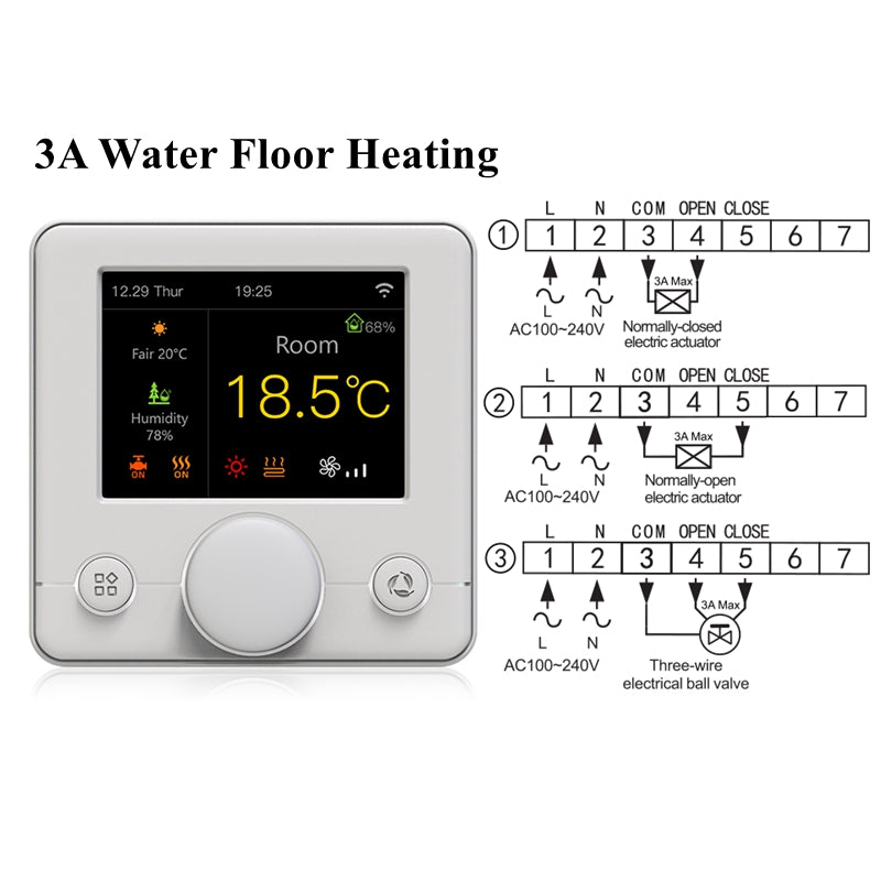 Smart WiFi Thermostat For Floor Heating Gas Boiler Humidity Control Google Home Alexa 8