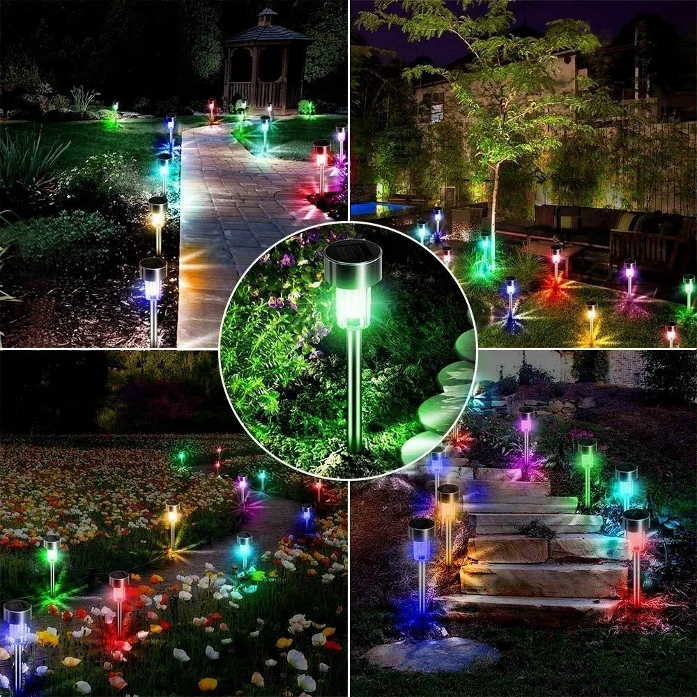 LED Light for Yard, Solar Powered Waterproof Landscape Path Solar Lights Outdoor Garden Lamp