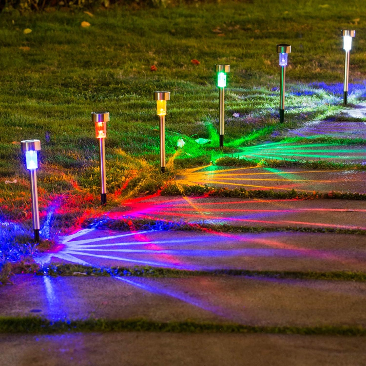LED Light for Yard, Solar Powered Waterproof Landscape Path Solar Lights Outdoor Garden Lamp