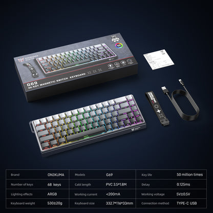 Magnetic Gaming Keyboard Wired Rapid Trigg SOCDKeyboard For Laptop And PC 7