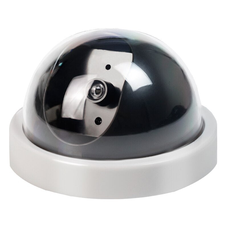 Indoor Outdoor Fake Dome Security Camera Dummy Fake Camera With LED Red Light Battery Operated 6