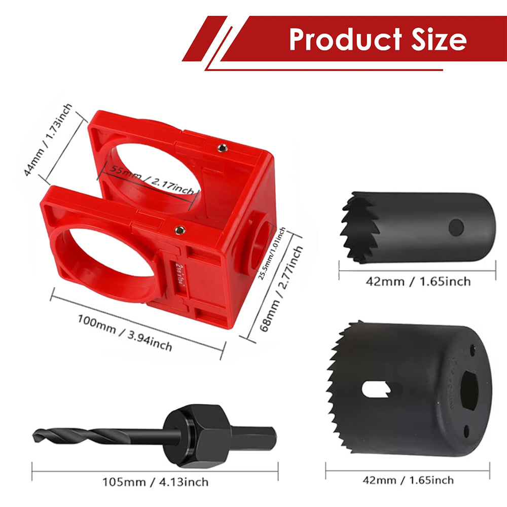 Door Latch Installation Kit, Ball Lock Hole Opener for Precise Scoring and Material Removal, Chiseling Door Installation