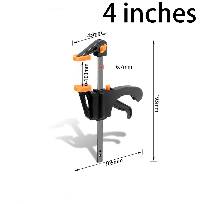 DIY Carpentry Hand Tool HeavyDuty Woodworking Mini FClamp Quick Ratchet Bar Clamp 2