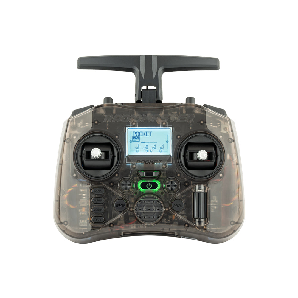 Radiomaster Pocket Hall Gimbal Transmitter Portable Remote Control with Built In LED Light and Foldable Antenna