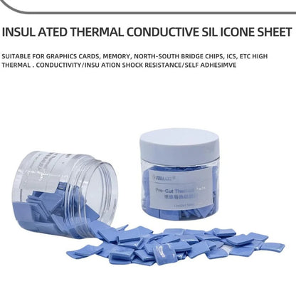 Thermal Silicone Pad For Mobile Phone Repair Blue Grey Pre Cut Mat Tools For Notebook Motherboard C 3