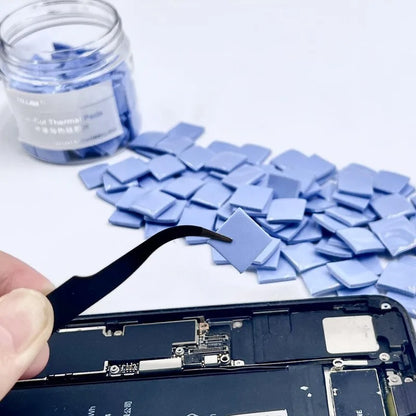 Thermal Silicone Pad for Mobile Phone Repair, Blue Grey Pre Cut Mat Tools for Notebook Motherboard, CPU Repair
