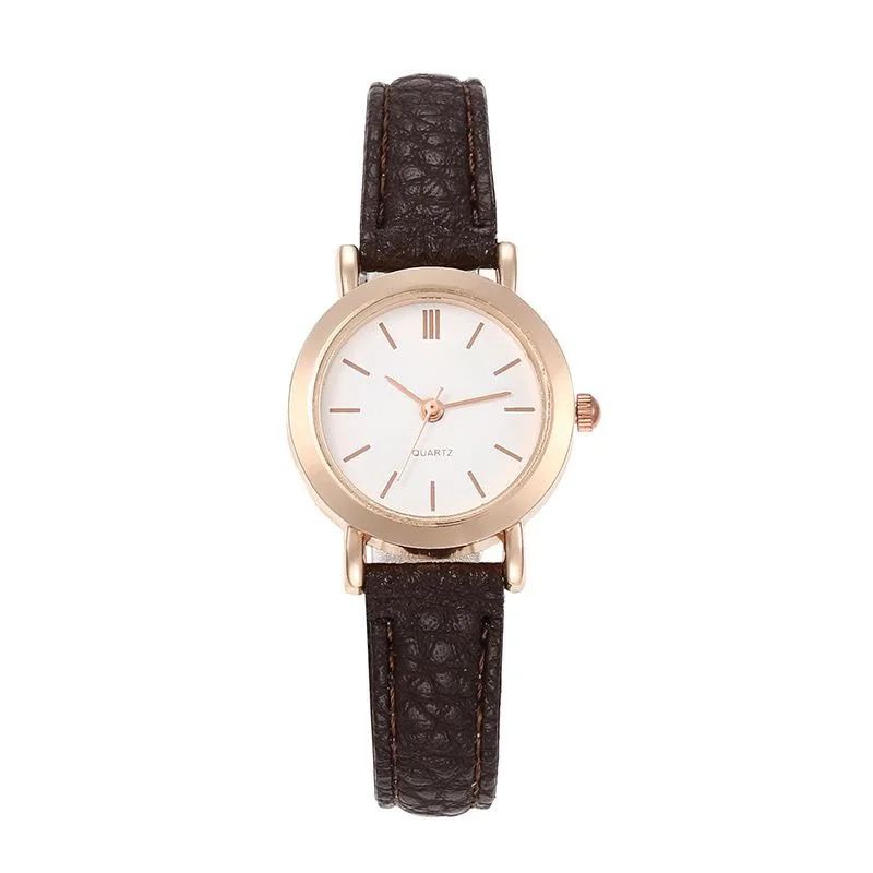 Elegant Retro Leather Strap Quartz Watch  Classic Casual Timepiece For Women  Men 5