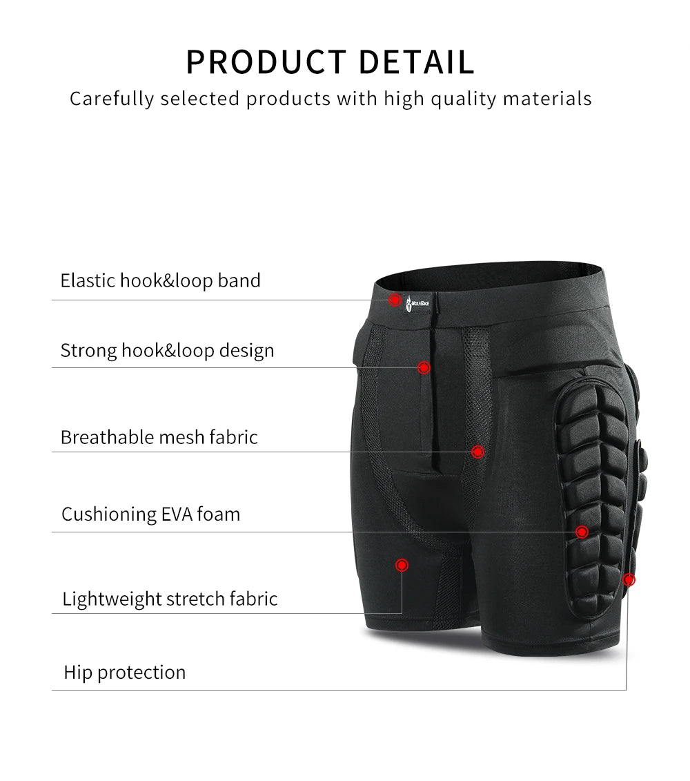 Skiing Snowboard Shorts Protective Gear MTB Motocross Hip Protector Motorcycle Shorts Padded Gear 2