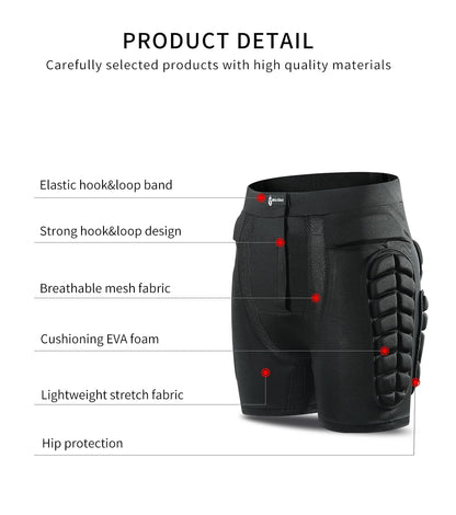 Skiing Snowboard Shorts Protective Gear MTB Motocross Hip Protector Motorcycle Shorts Padded Gear 2