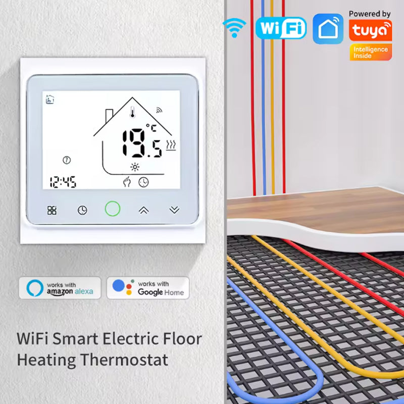 Smart Living WiFi Thermostat Electric Floor Heating Controller For Alexa And Google Home Integratio