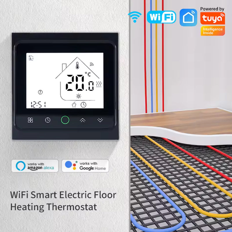 Smart Living WiFi Thermostat Electric Floor Heating Controller For Alexa And Google Home Integratio