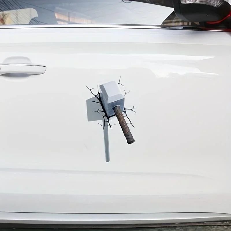 3D Crack Pattern Car Sticker  Waterproof Scratch Repair Decorative Auto Decal 2