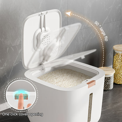 Insect Proof Moisture Proof Rice Box, Grain Sealed Jar, Kitchen Container with Lid, Storage Box