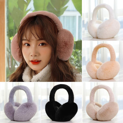 Winter Warm Earmuffs Solid Color Soft Plush Ear Warmer, Fashion Ear Cover with Cold Protection Folding Earflap
