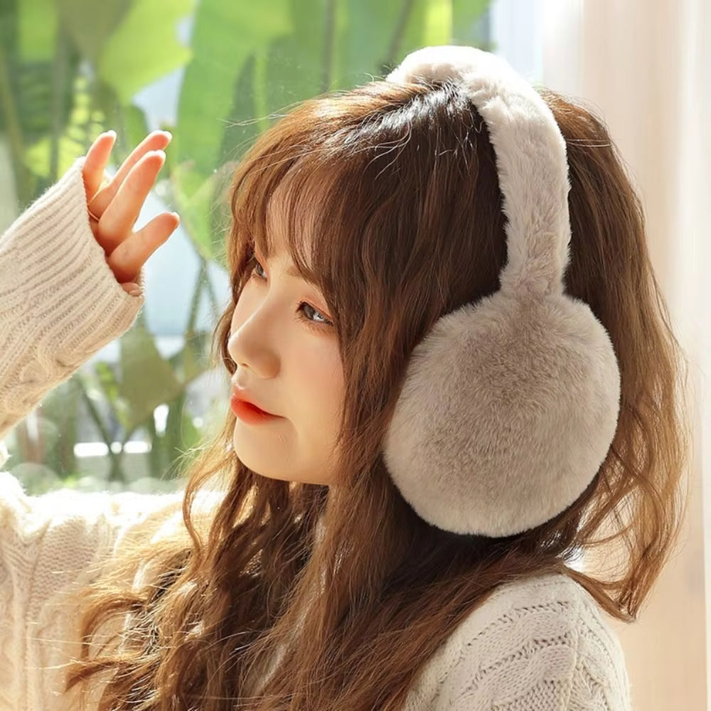 Winter Warm Earmuffs Solid Color Soft Plush Ear Warmer Fashion Ear Cover With Cold Protection Foldi 1