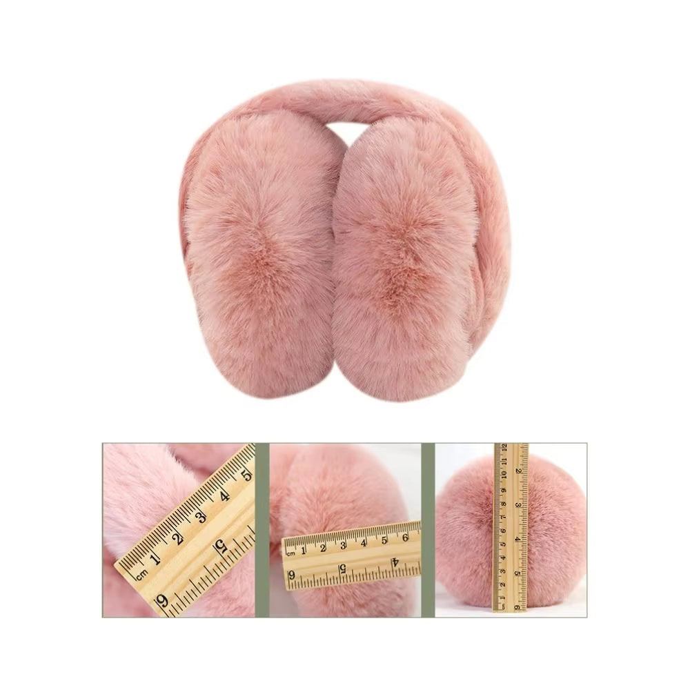 Winter Warm Earmuffs Solid Color Soft Plush Ear Warmer Fashion Ear Cover With Cold Protection Foldi 5