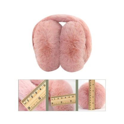 Winter Warm Earmuffs Solid Color Soft Plush Ear Warmer Fashion Ear Cover With Cold Protection Foldi 5