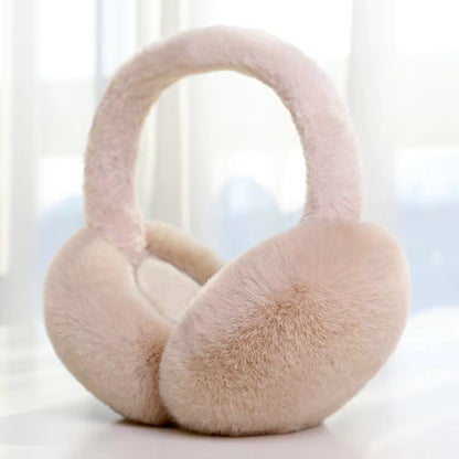 Winter Warm Earmuffs Solid Color Soft Plush Ear Warmer Fashion Ear Cover With Cold Protection Foldi 12