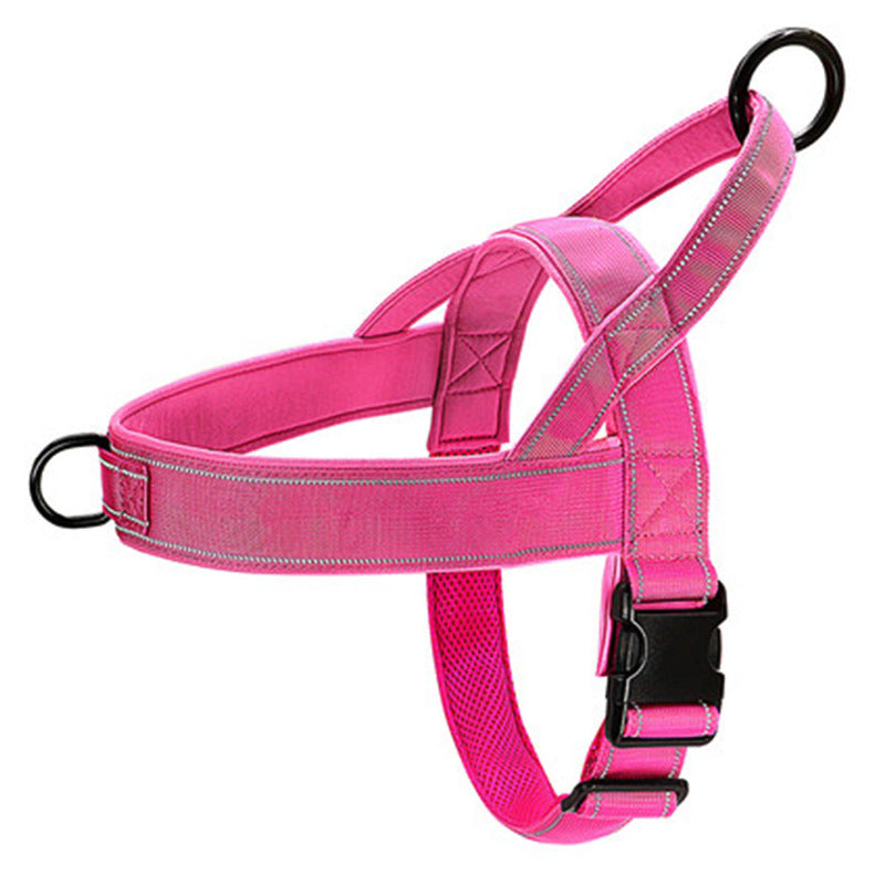 Tactical Anti Pull Dog Harness Nylon Adjustable Training Vest For Large Dogs Outdoor Reflective Des 6
