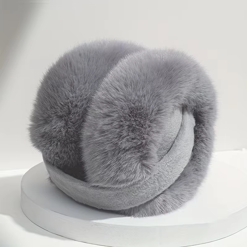 Winter Earmuffs For Women Men Solid Plush Ear Cover Fashionable Earflap Protection 3