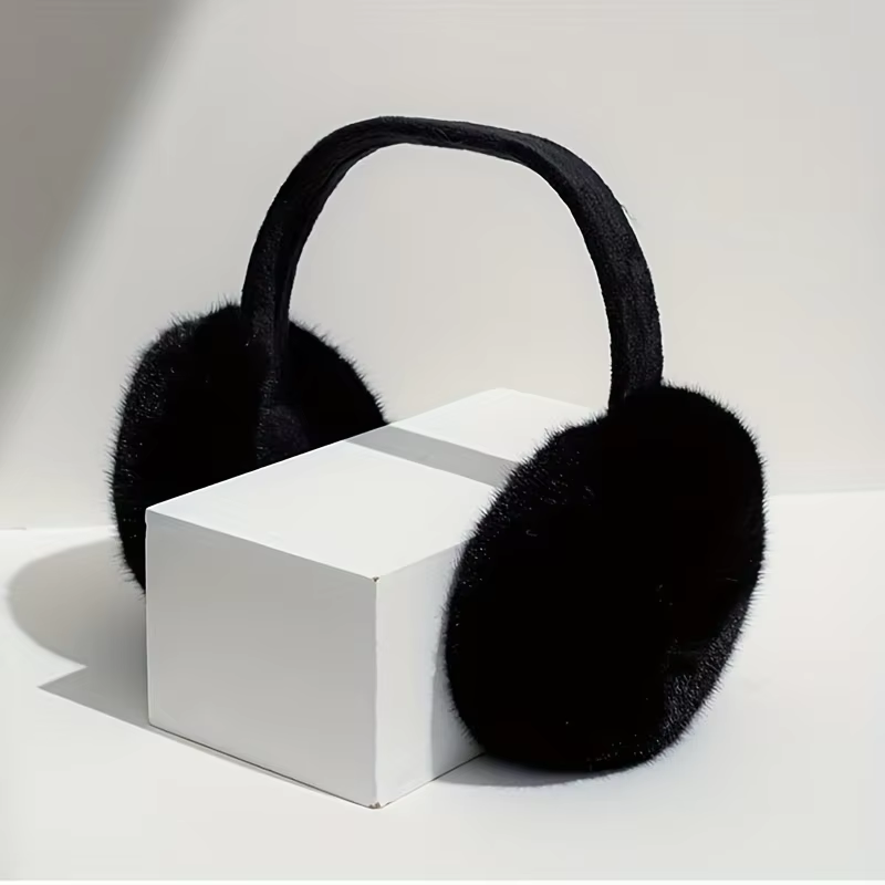Winter Earmuffs For Women Men Solid Plush Ear Cover Fashionable Earflap Protection 4