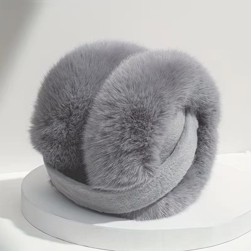 Winter Earmuffs For Women Men Solid Plush Ear Cover Fashionable Earflap Protection 7