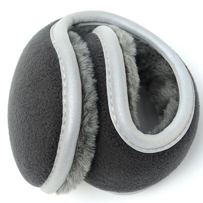Foldable Winter Ear Warmers for Men & Women, Reflective Earmuffs with Reflective Tape for Winter Warmth