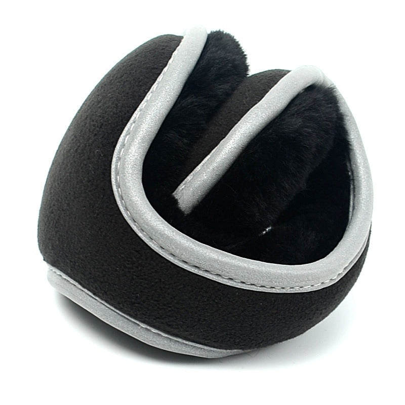 Foldable Winter Ear Warmers For Men  Women Reflective Earmuffs With Reflective Tape For Winter Warm 2