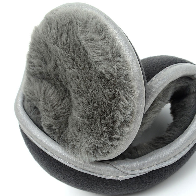 Foldable Winter Ear Warmers For Men  Women Reflective Earmuffs With Reflective Tape For Winter Warm 5