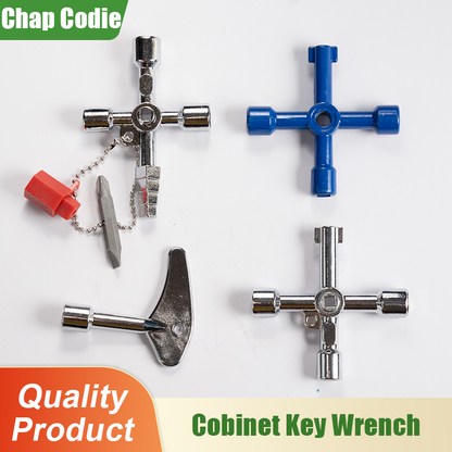Multi-purpose Screwdriver Tool Set Portable for Electric Cabinet Elevator, Watermeter Valve Inner Triangle Wrench, Hex