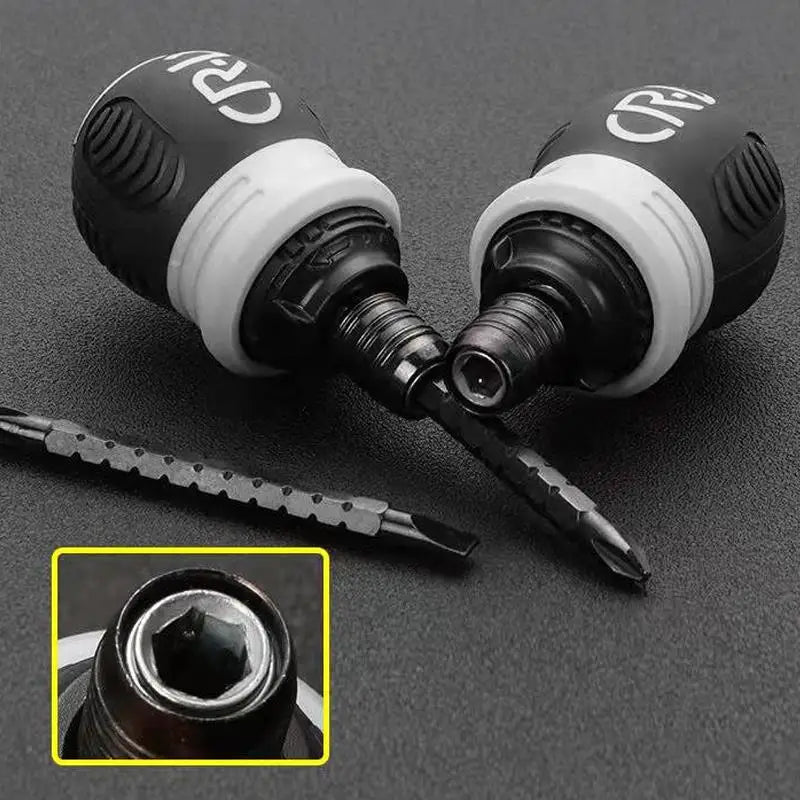 Magnetic Mini Ratchet Screwdriver Reversing Slotted Labor Saving Construction Driver