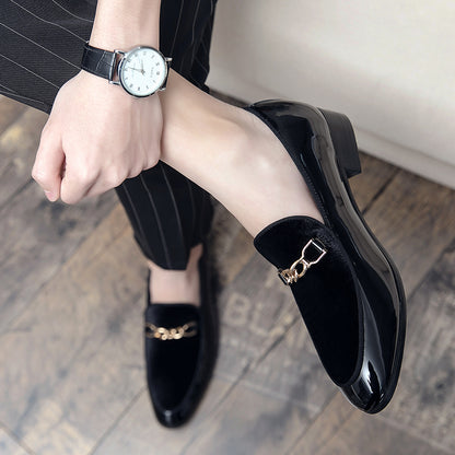 Men Casual Dress Shoes Luxury Design Suede Loafers Black Blue Red Monk Strap Shoes For Nightclub 2