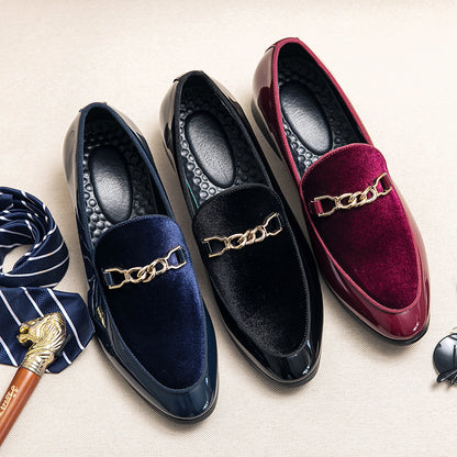 Men Casual Dress Shoes Luxury Design Suede Loafers Black Blue Red Monk Strap Shoes For Nightclub 3