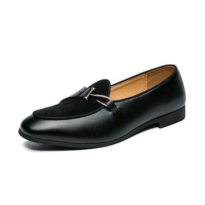 Men Casual Dress Shoes Luxury Design Suede Loafers Black Blue Red Monk Strap Shoes For Nightclub 6