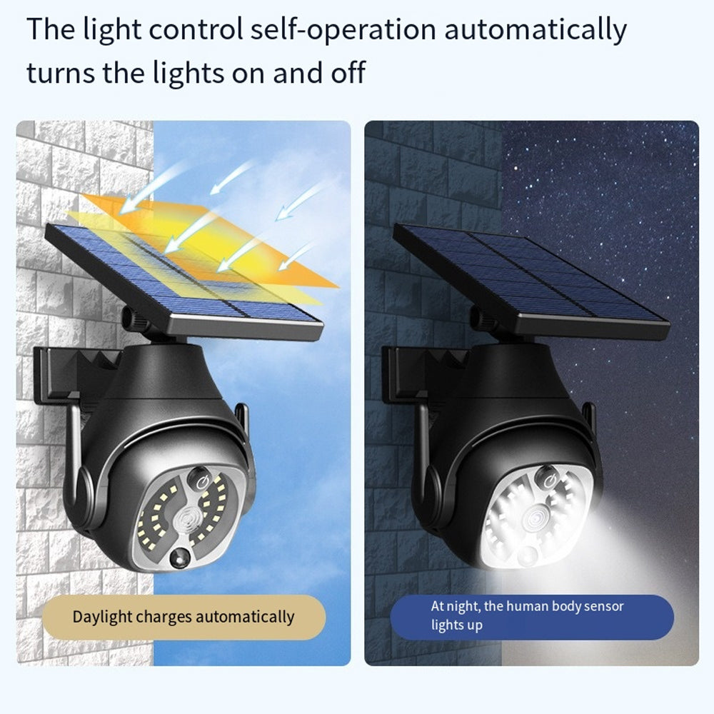 Solar Wall Light With Motion Sensor Fake Security Camera Modes IP65 Waterproof Outdoor Light For Ga 3