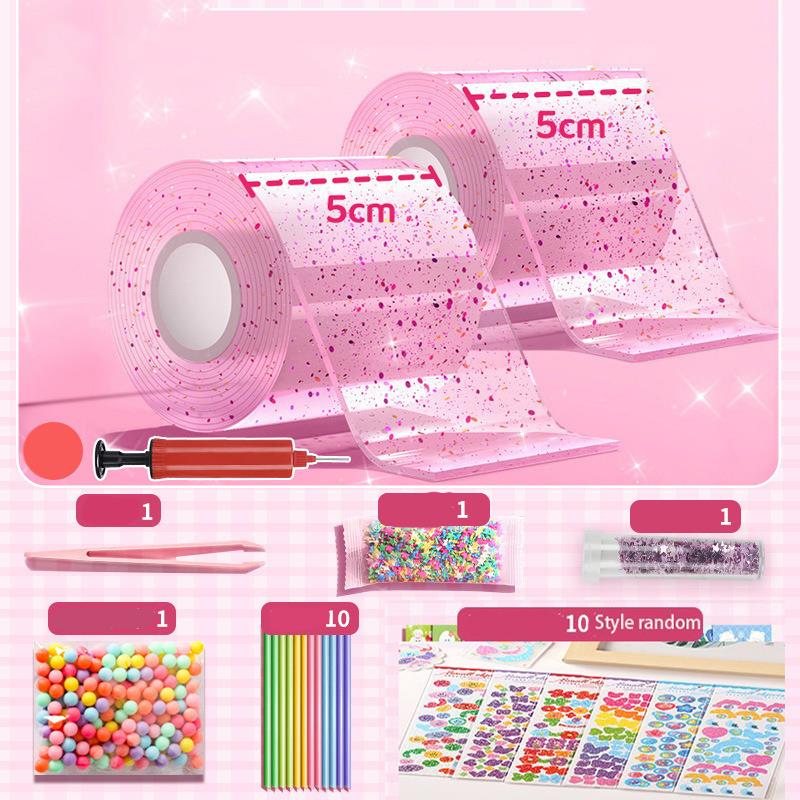 Double Sided Nano Glue Knead Music Tape Bubble Blowing Stickers Full Set of Nano Tape Decompression Toy