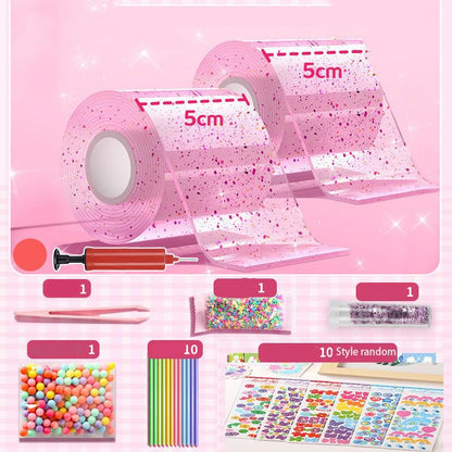 Double Sided Nano Glue Knead Music Tape Bubble Blowing Stickers Full Set of Nano Tape Decompression Toy