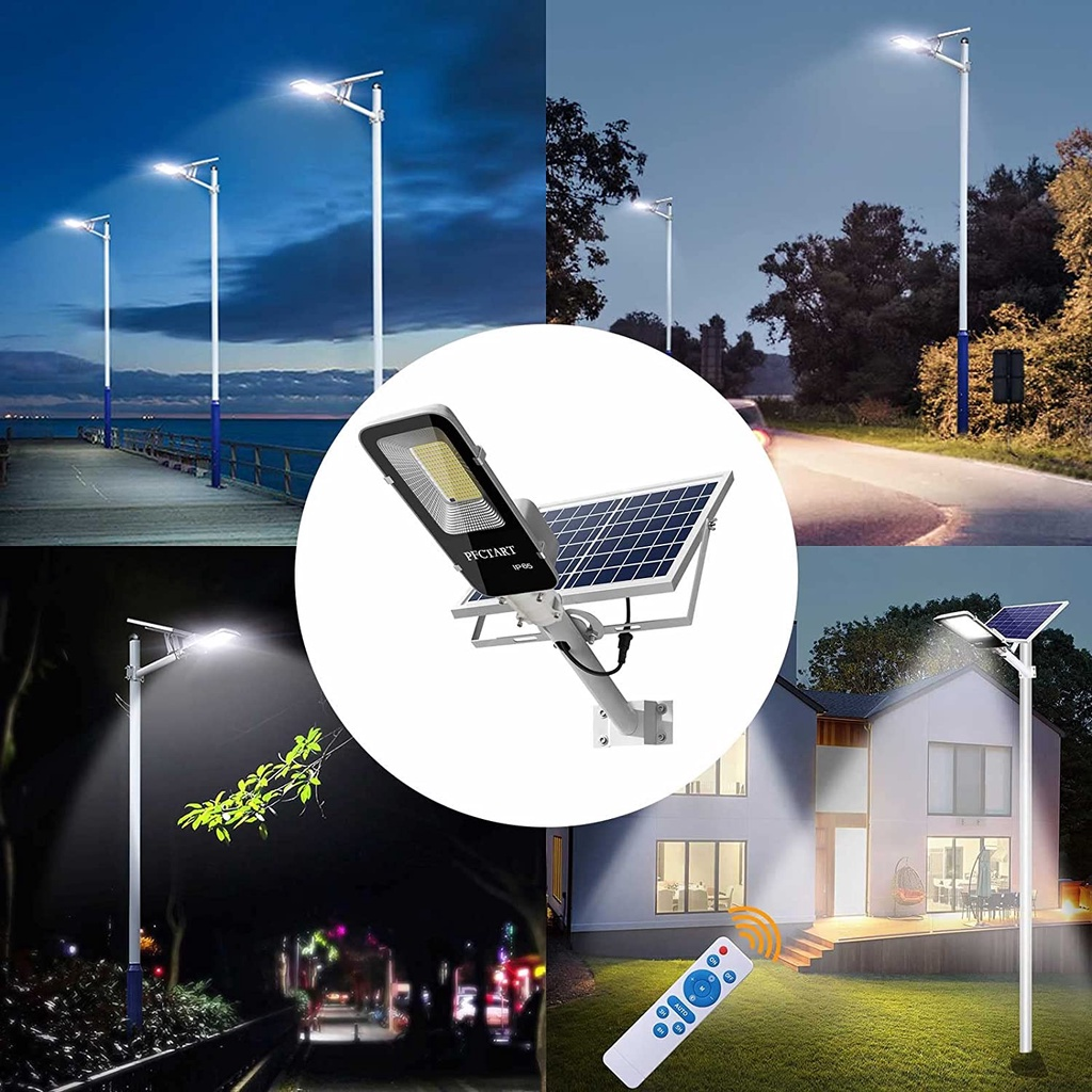 Outdoor Solar Street Light, Powerful Solar Light, Waterproof Dusk to Dawn Street Light for Garden Garage
